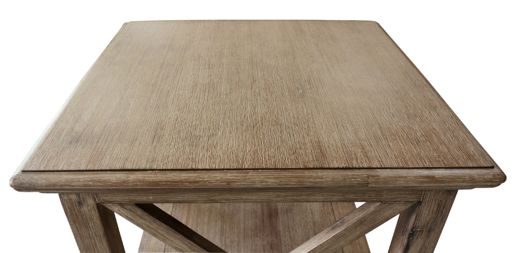 VI Cresswell Solid Timber Lamp Table with Shelf