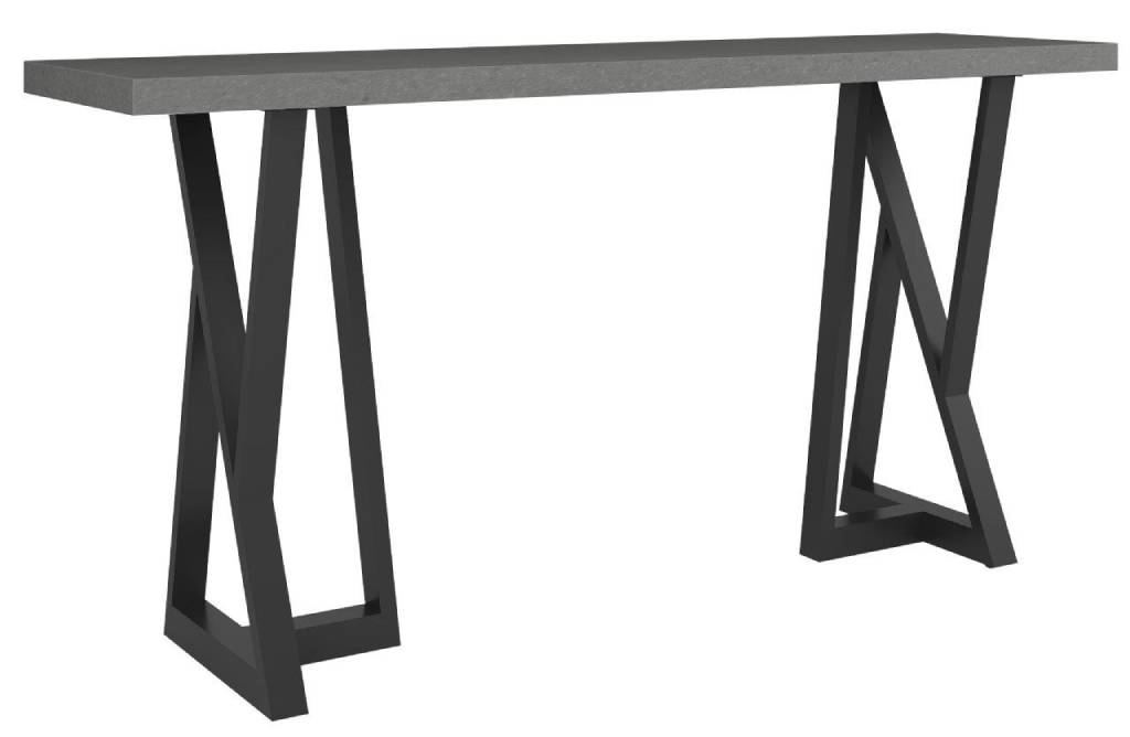 VI Maze Concrete Top Metal Leg Console Table