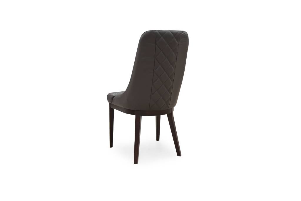 VI Sydney Leather Upholstered Timber Leg Dining Chair