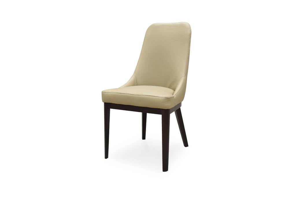 VI Sydney Leather Upholstered Timber Leg Dining Chair