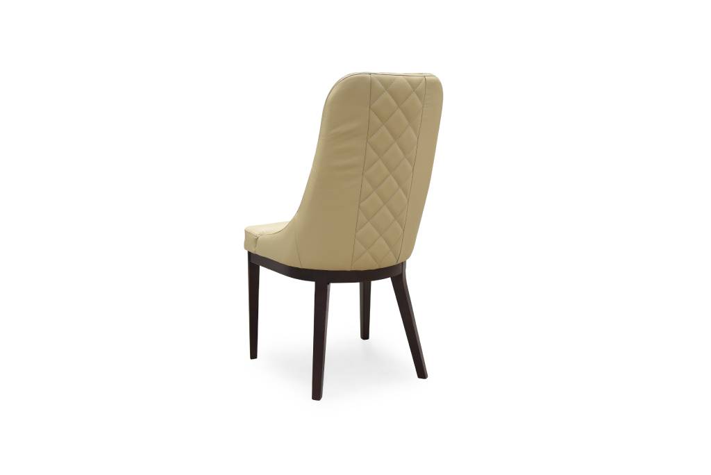 VI Sydney Leather Upholstered Timber Leg Dining Chair