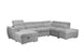 VI Glebe Fabric Upholstered Corner Sofabed Lounge With LHF Chaise