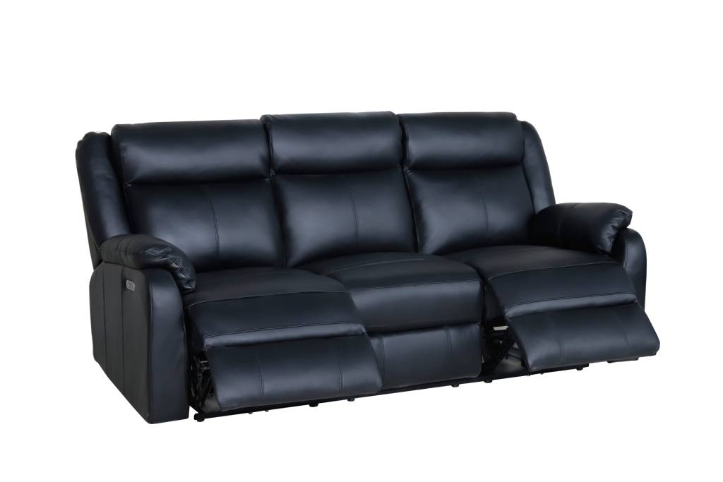 VI Pinnacle Leather Upholstered 3 Seater Electric Recliner Lounge