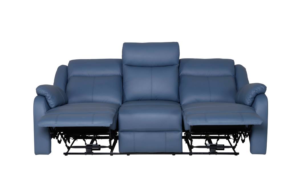 VI  Pinnacle Leather Upholstered 3 Seater + 2 Seater + 1 Seater Recliner Lounge Set