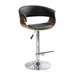 VI Focus Height Adjustable Pu Leather Bar Chair with Chrome Base