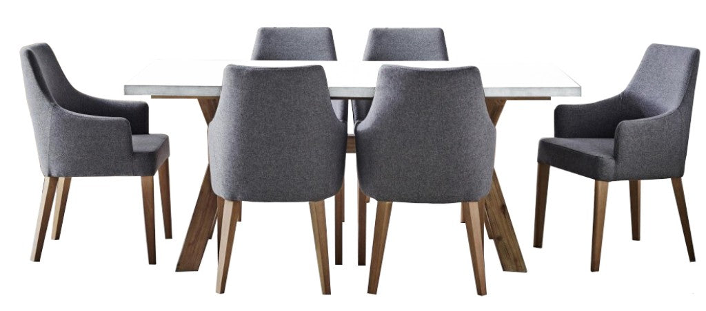 VI LIberty Concrete Top Timber Base Dining Table