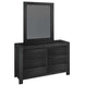 VI Messina 6 Drawer Dresser with Mirror - Black