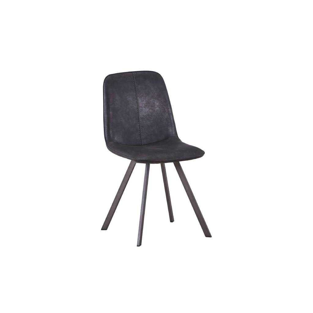 VI Agnes PU Leather Dining Chair with Metal Legs