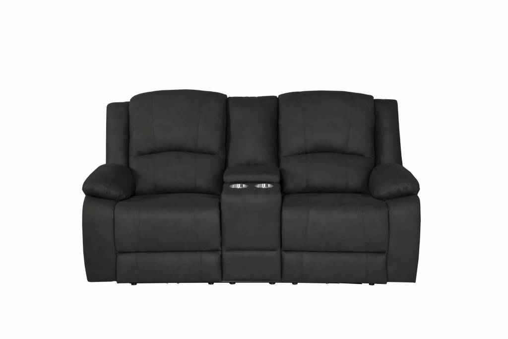 VI Captain 2 Seater Fabric Electric Recliner Lounge with Console