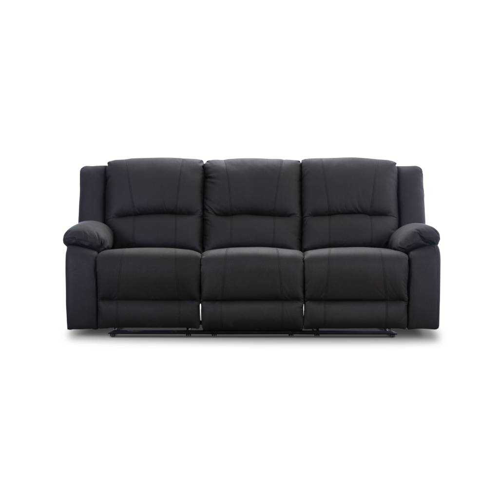 VI Captain 3 Seater Fabric Recliner Lounge with 2 Single Recliners