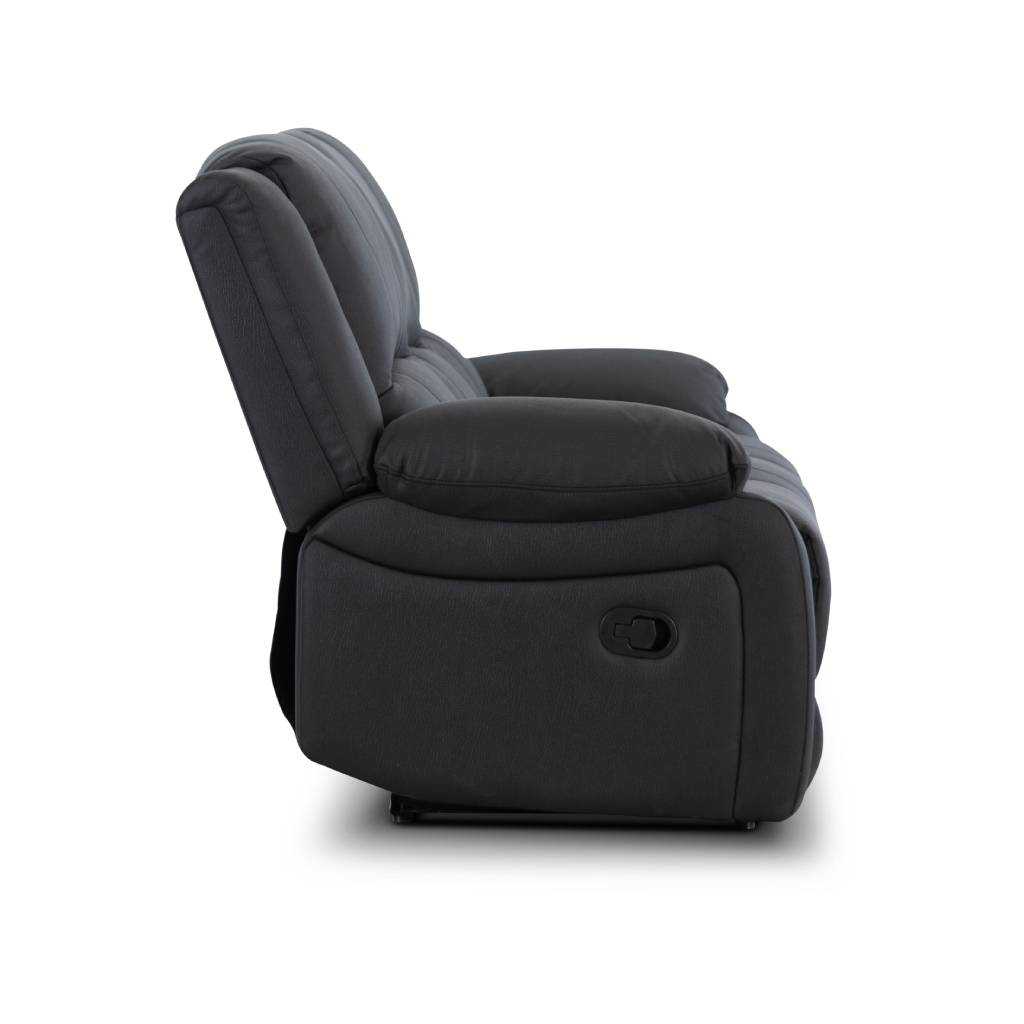 VI Captain 3 Seater Fabric Recliner Lounge with 2 Single Recliners