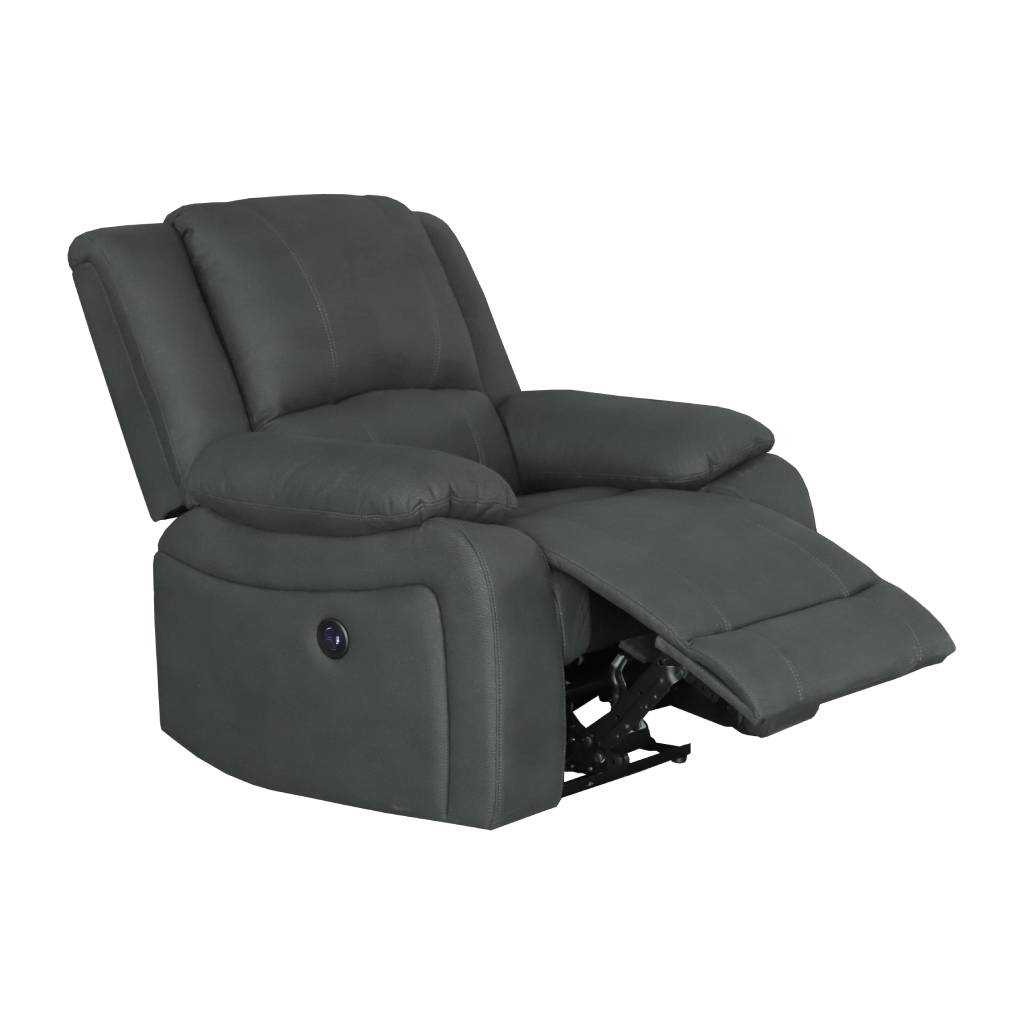 VI Captain Fabric Upholstered Single Seater Power Recliner Sofa