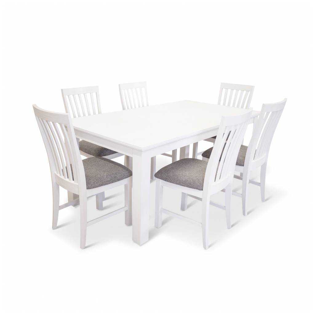 VI Coastal Dining Table With 6 Chairs Set