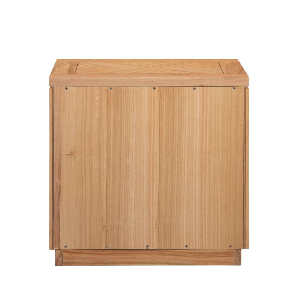 VI Highland Solid Timber 2 Drawer Bedside Table