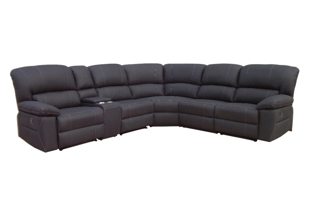 VI Jersey Fabric Upholstered Corner Modular Recliner Lounge