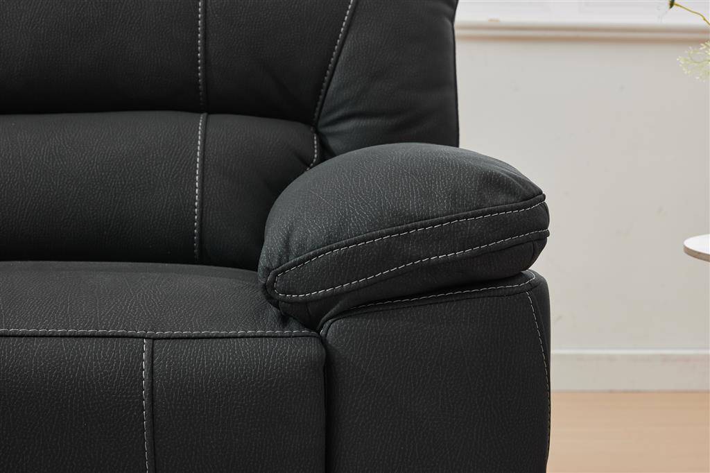 VI Jersey Fabric Upholstered 5 Seater Corner Modular Recliner Lounge