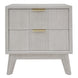 VI Alena Solid Timber 2 Drawer Bedside Table