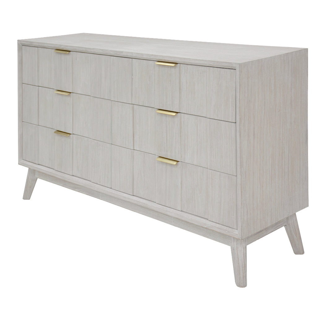 VI Alena Solid Timber 6 Drawer Dressing Table