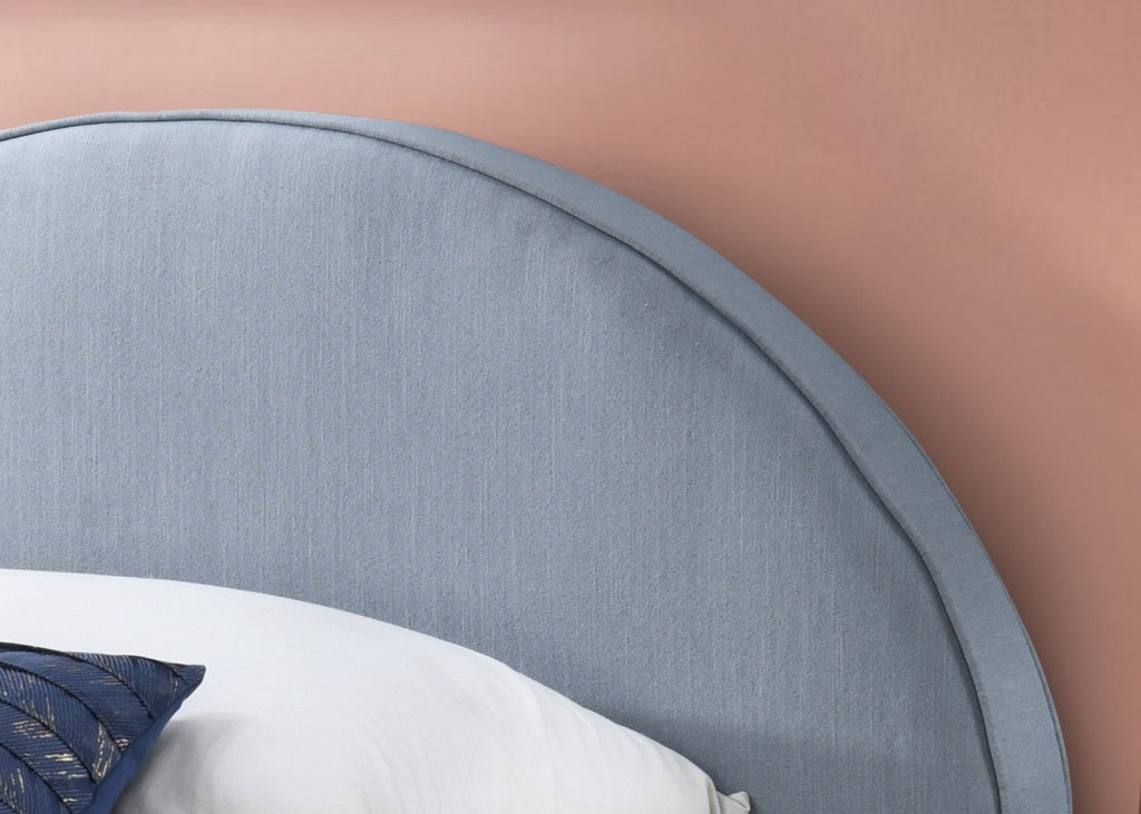 VI Alix Fabric Upholstered Timber Leg Bed