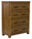 VI Augusta Solid Timber 4 Drawer Tallboy