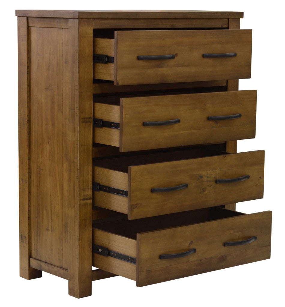VI Augusta Solid Timber 4 Drawer Tallboy