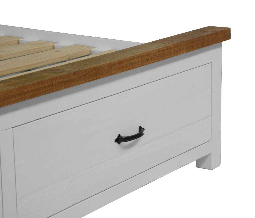 VI Barnie Storage Bed with 2 Bedend Drawers in 2 Tones Colour