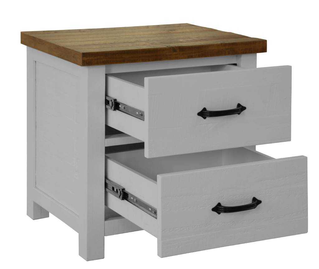 VI Barnie 2 Drawer Bedside Table