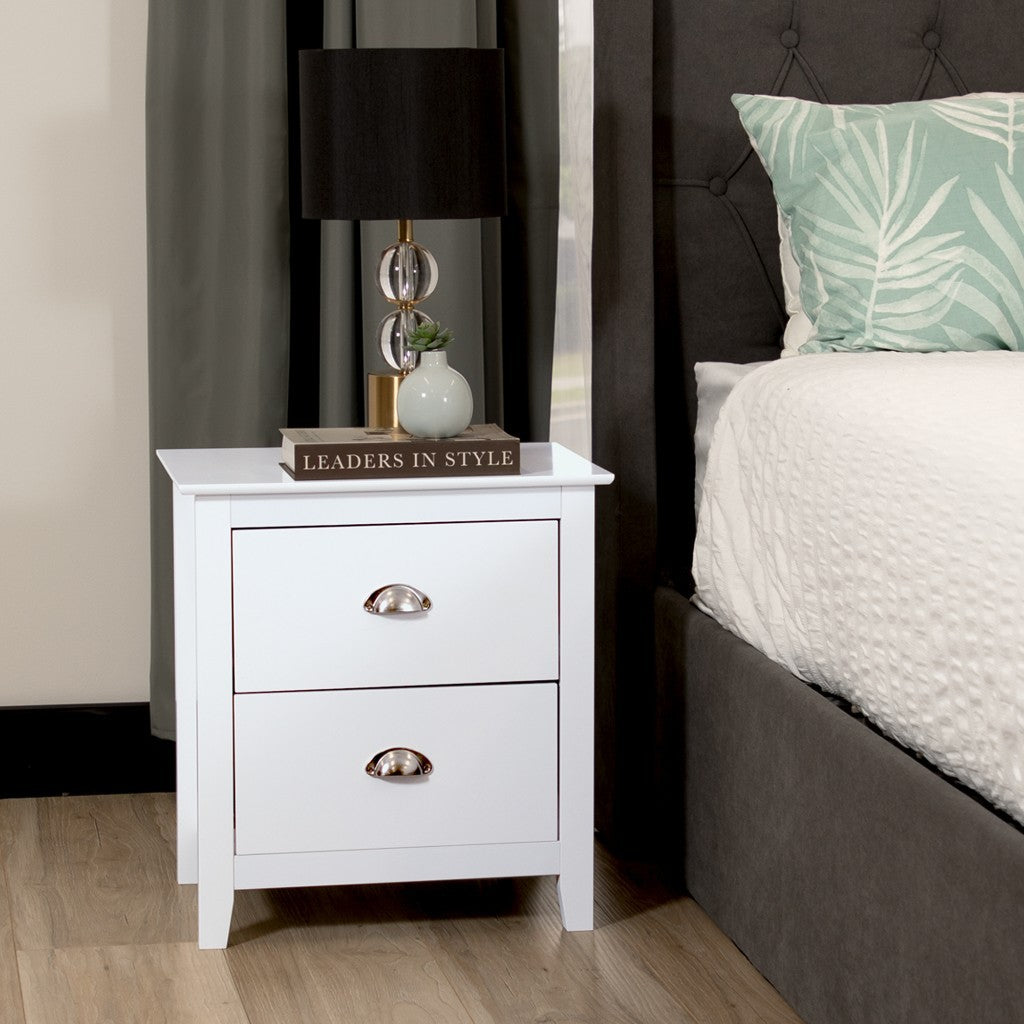 VI Costway 2 Drawer Bedside Table