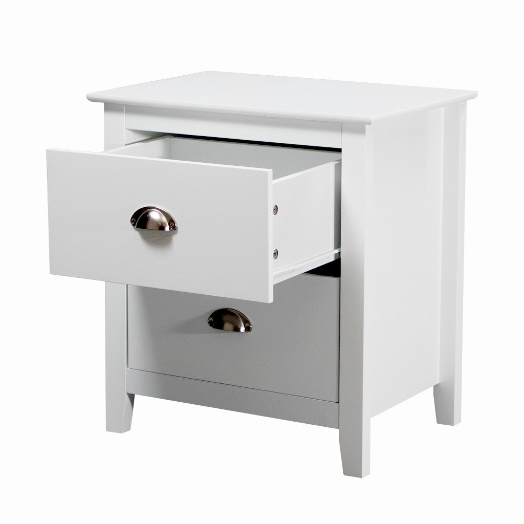 VI Costway 2 Drawer Bedside Table