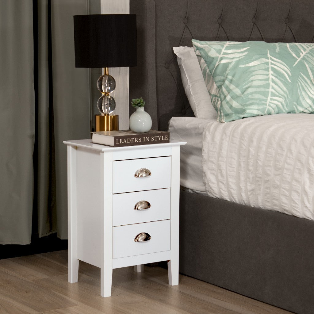 VI Costway 3 Drawer Bedside Table