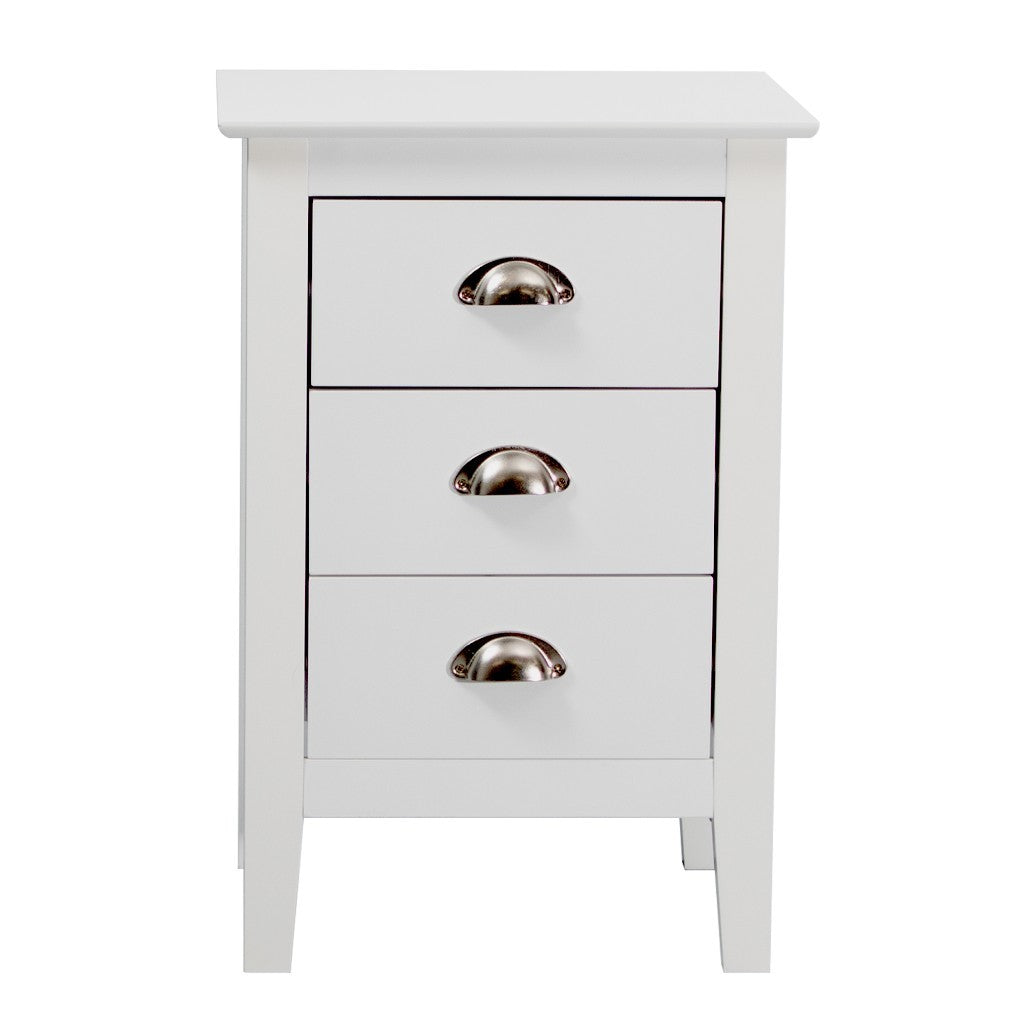 VI Costway 3 Drawer Bedside Table