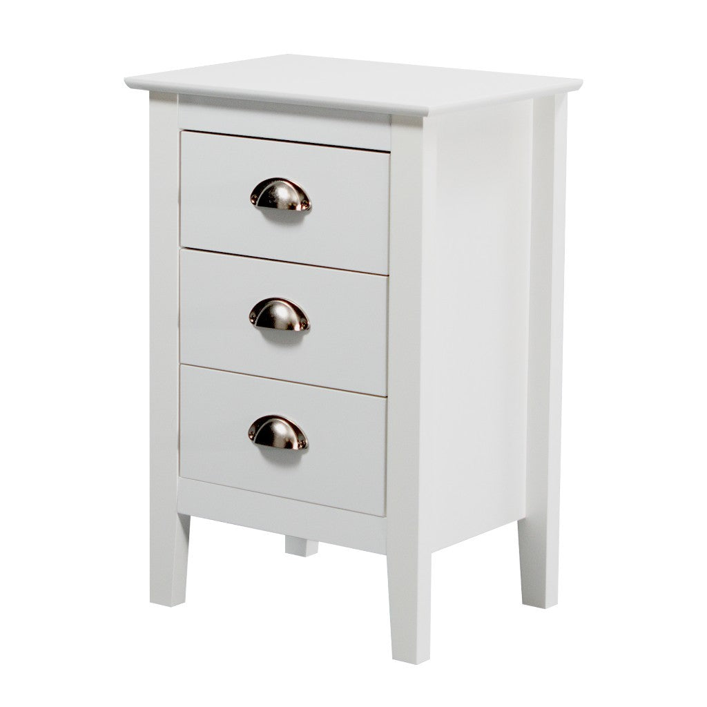 VI Costway 3 Drawer Bedside Table