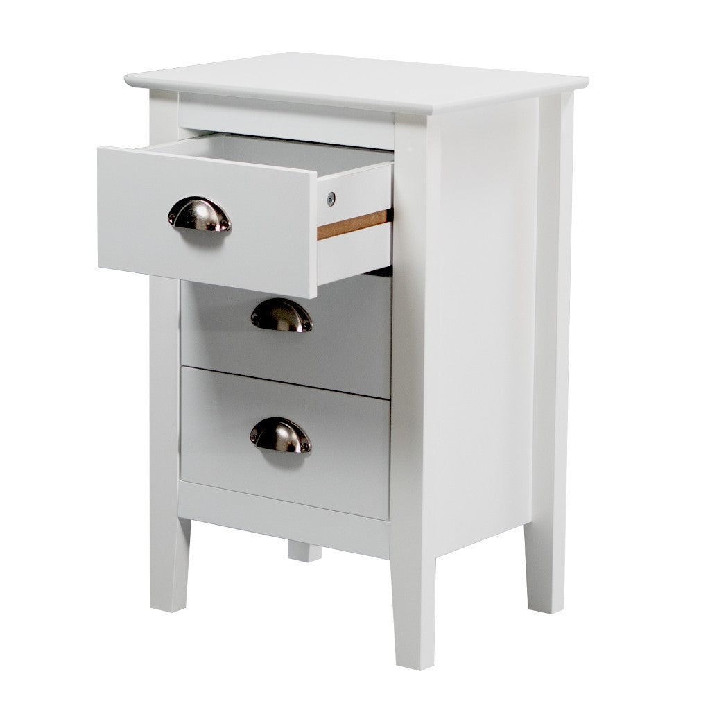 VI Costway 3 Drawer Bedside Table