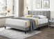 VI Delilah Fabric Upholstered Bed with Tufted Buttoned Headboard