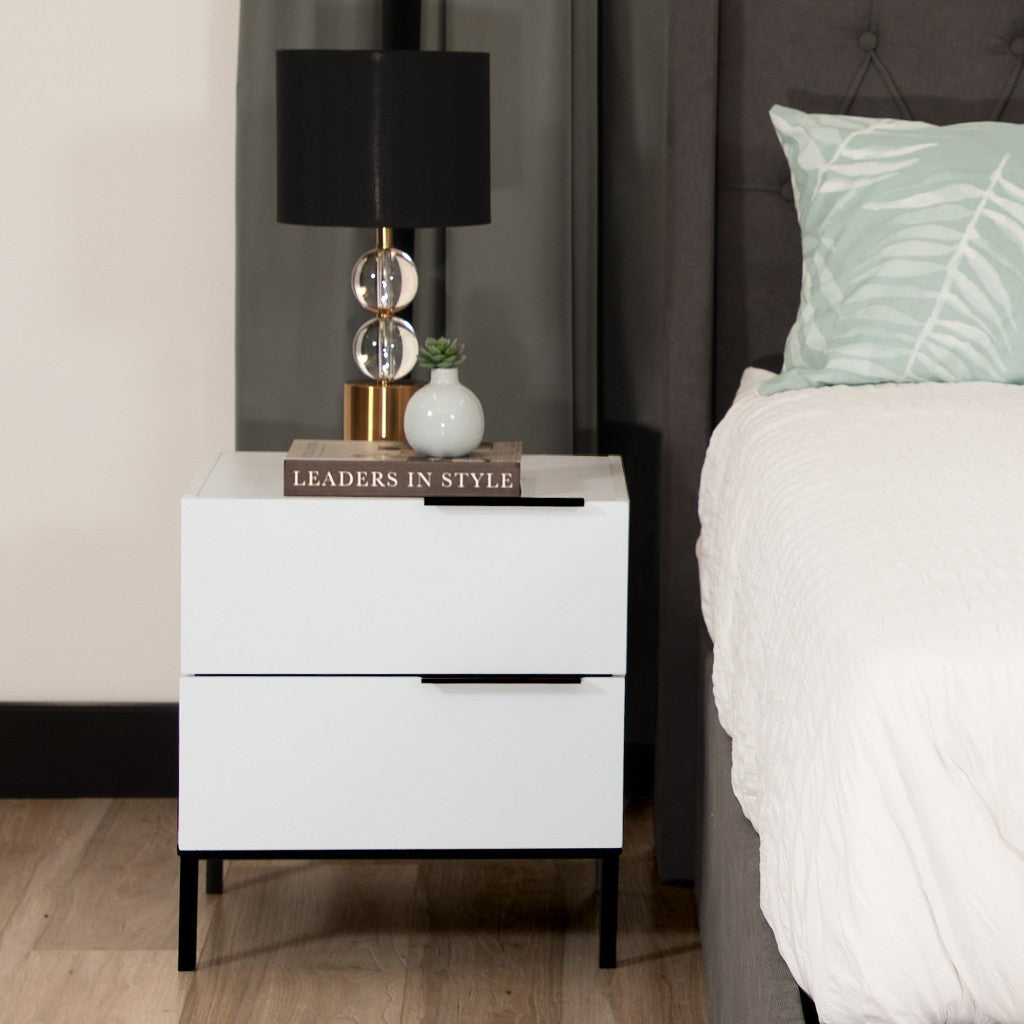 VI Dric 2 Drawer Bedside Table