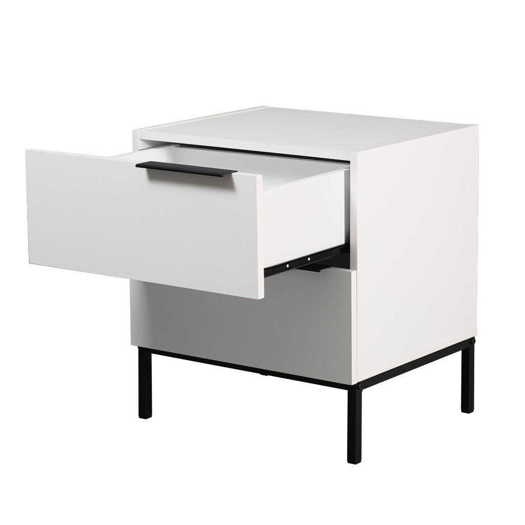 VI Dric 2 Drawer Bedside Table