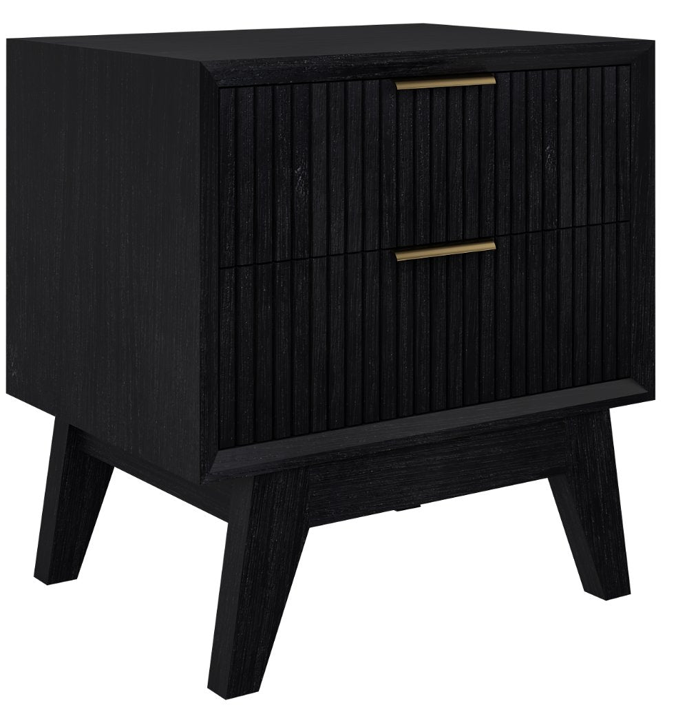 VI Ella Solid Timber 2 Drawer Bedside