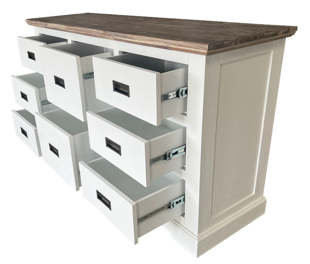 VI Folkestone Solid Timber 8 Drawer Dresser