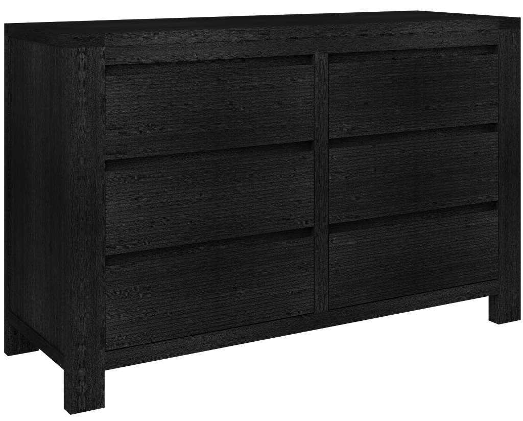 VI Messina 6 Drawer Dresser with Mirror - Black