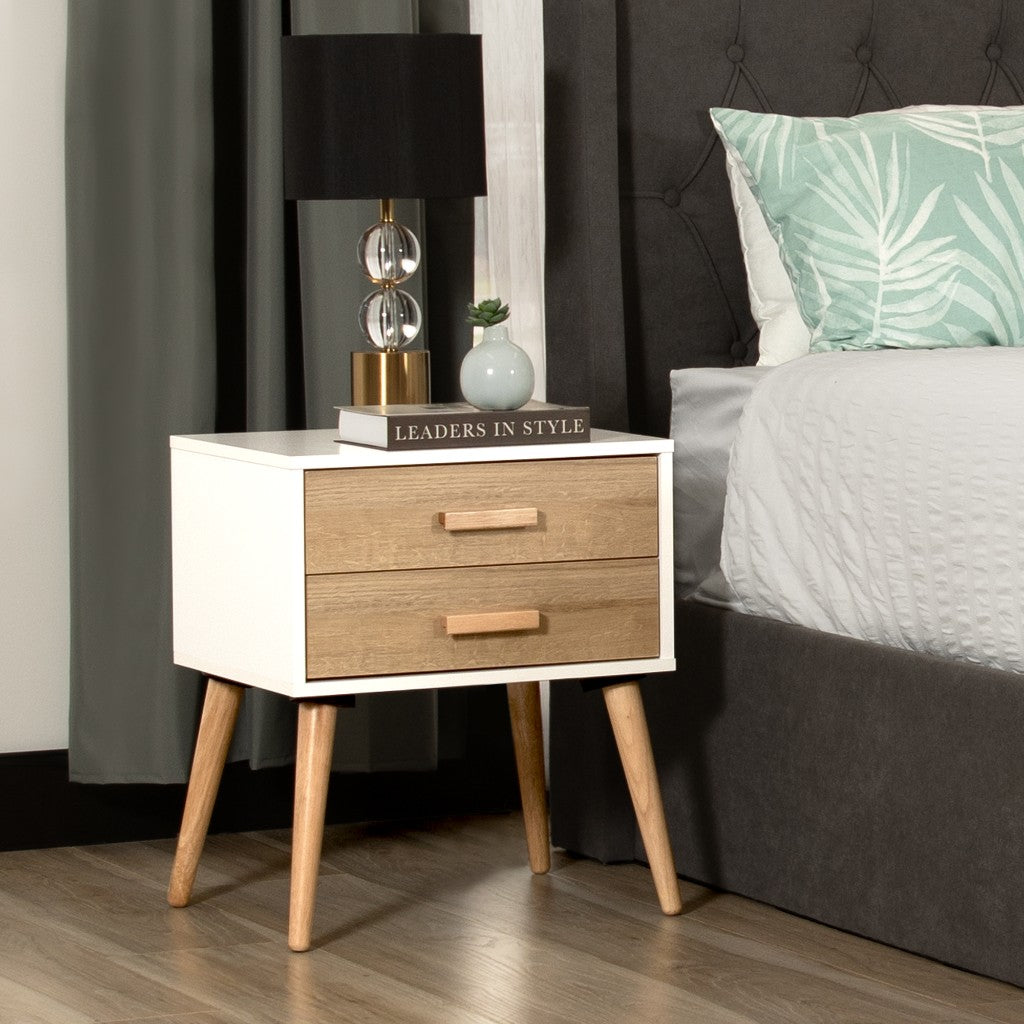 VI Myst 2 Drawer Bedside Table