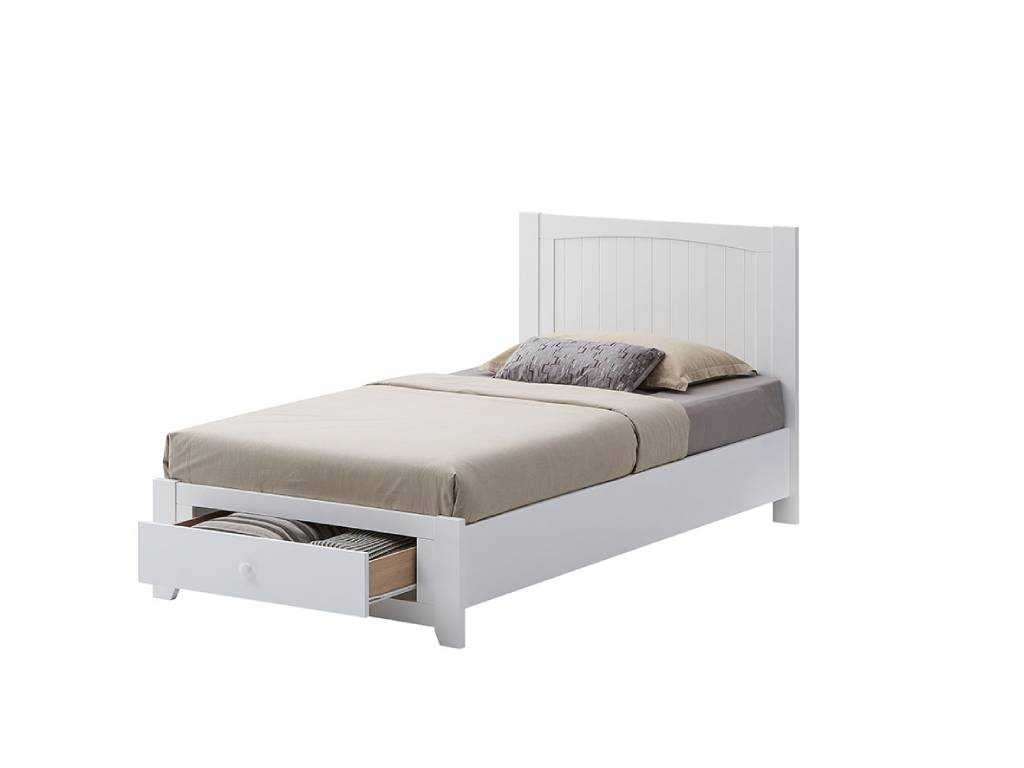VI Orville King Single Bed with 2 Bedend Drawer