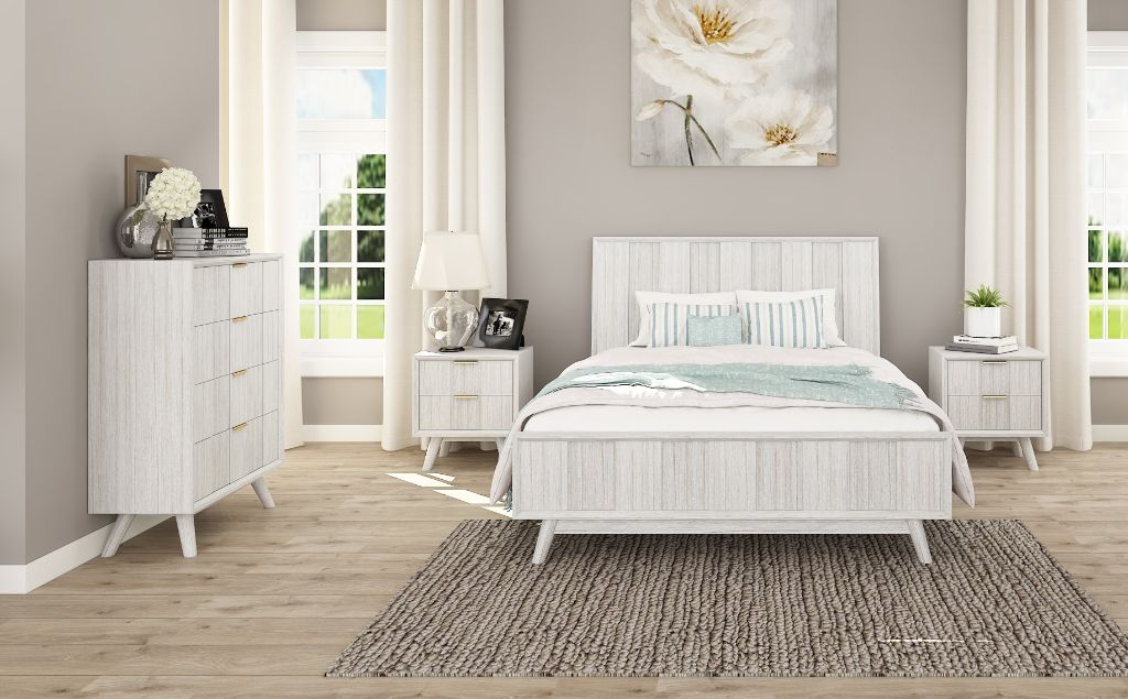 VI Alena Solid Timber 4 Drawer Tallboy