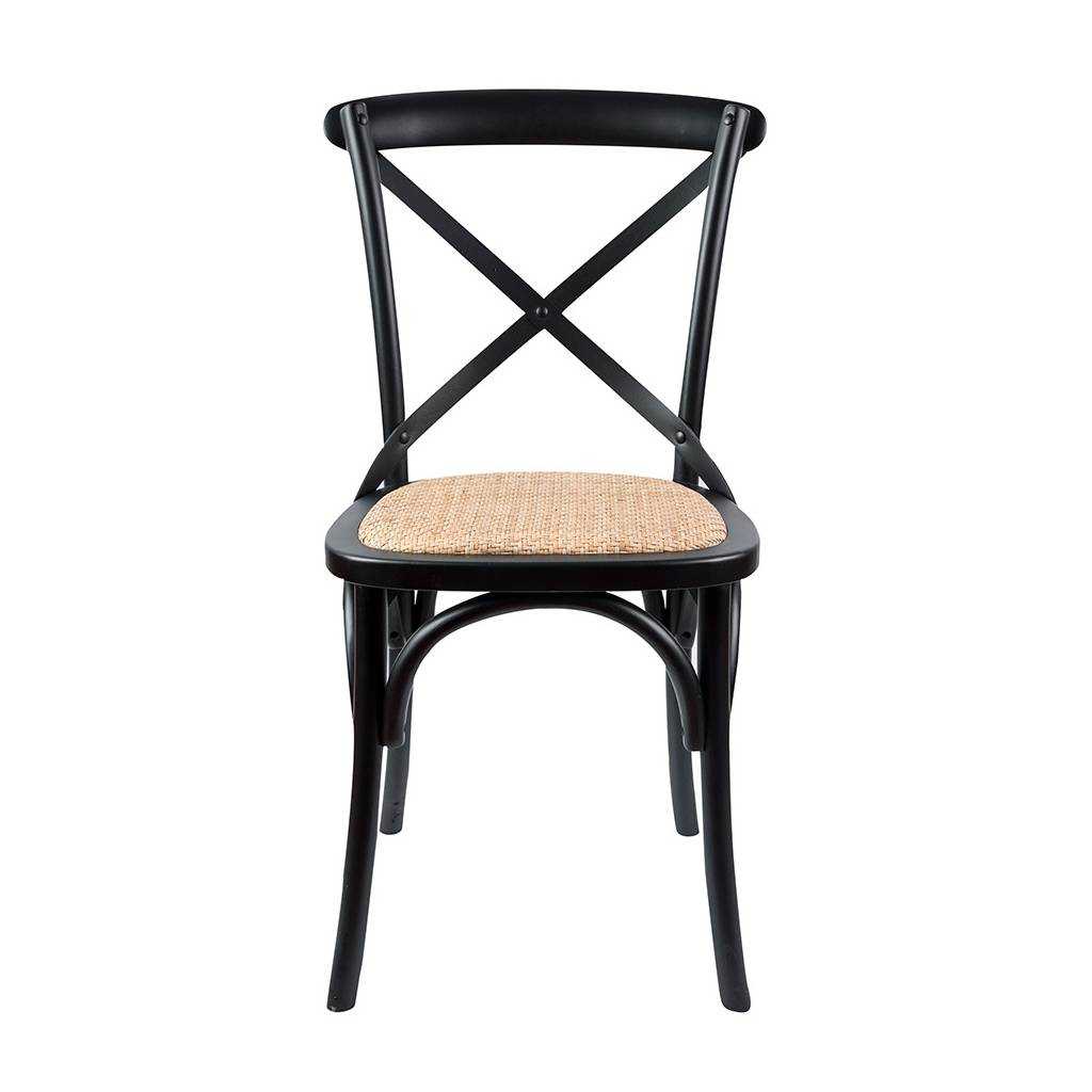 VI Cafe Timber Framed Ratan Seat Dining Chair