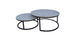 VI Caspian Marble Top Metal Base 2 Piece Round Coffee Table Set