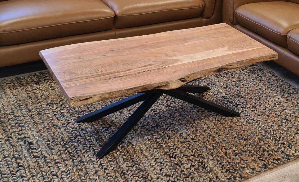 VI Elba Solid Timber Metal Legs Coffee Table