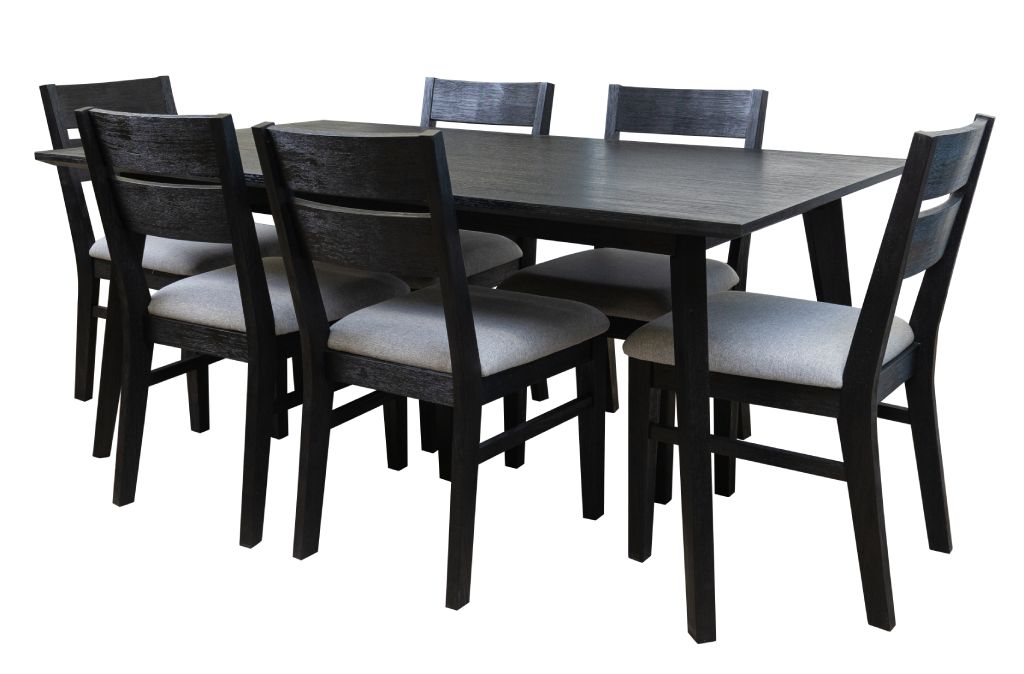 VI Ella Solid Timber 1.8 Meter Dining Table and 6 Chairs Set