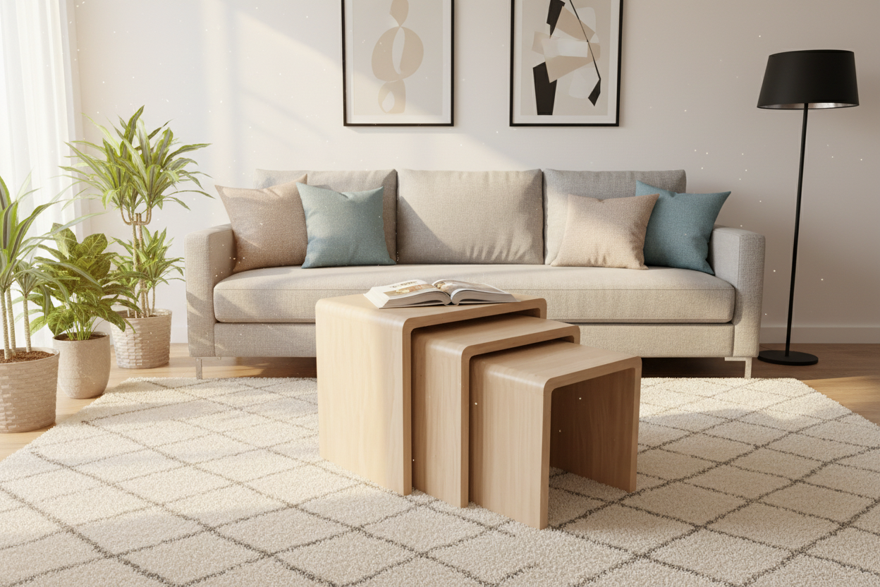 VI Farrah MDF 3 Piece Nest of Coffee Tables