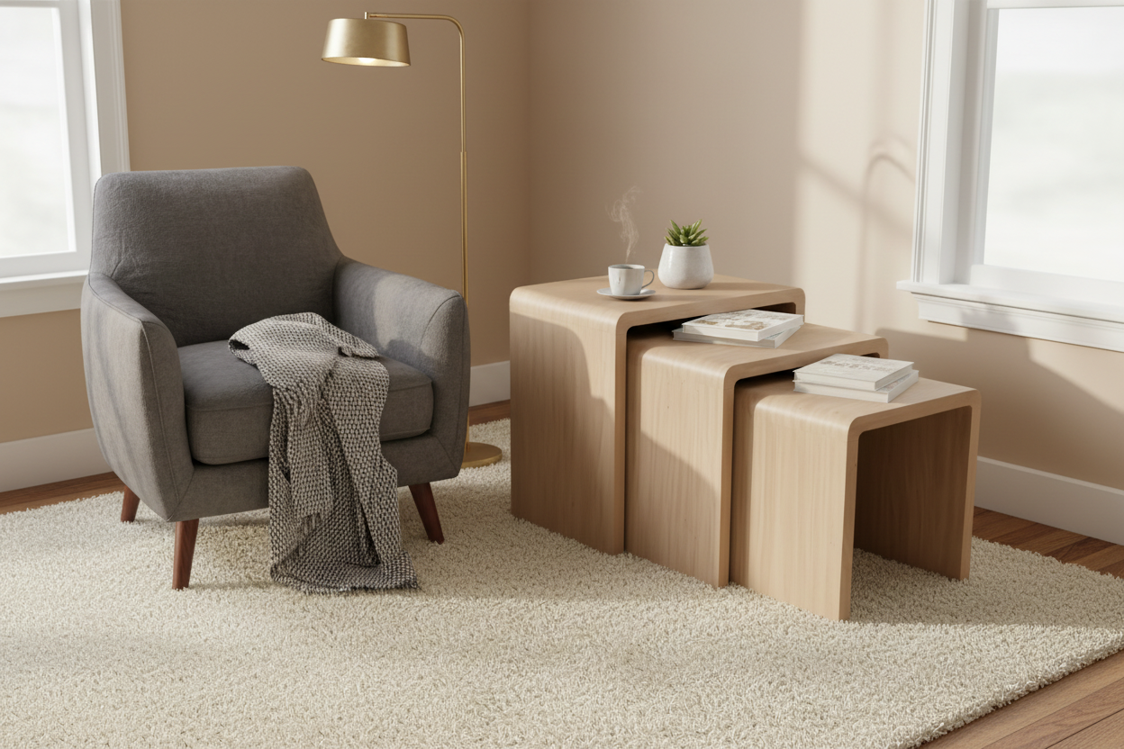 VI Farrah MDF 3 Piece Nest of Coffee Tables