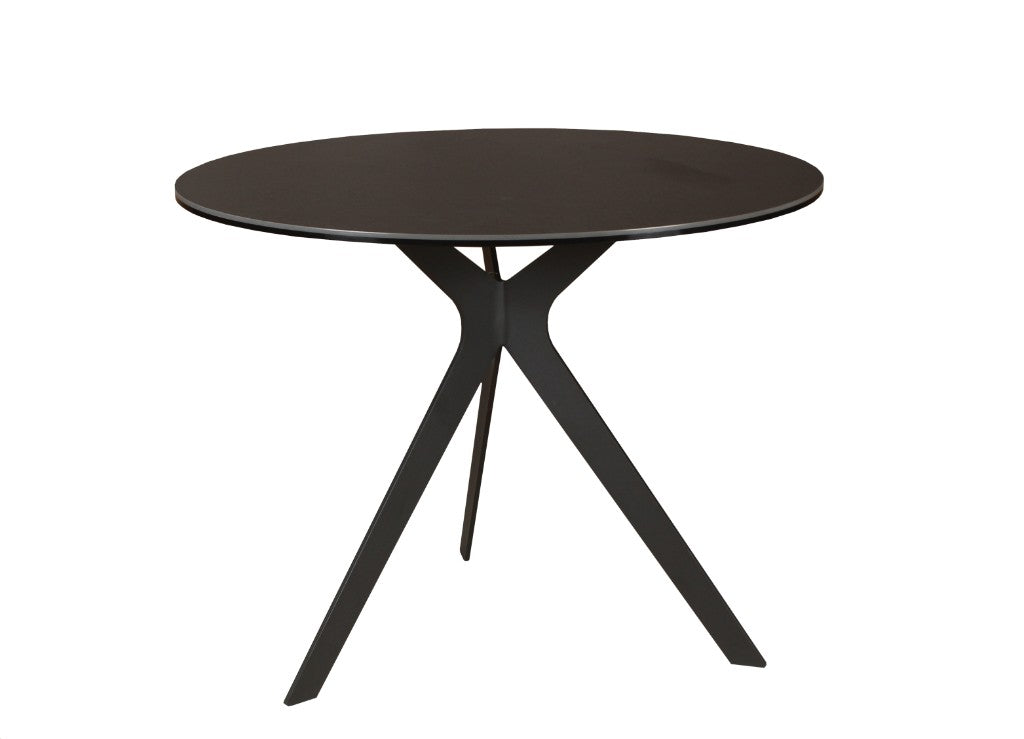 VI Flip Ceramic Top Metal Leg Round Side Table