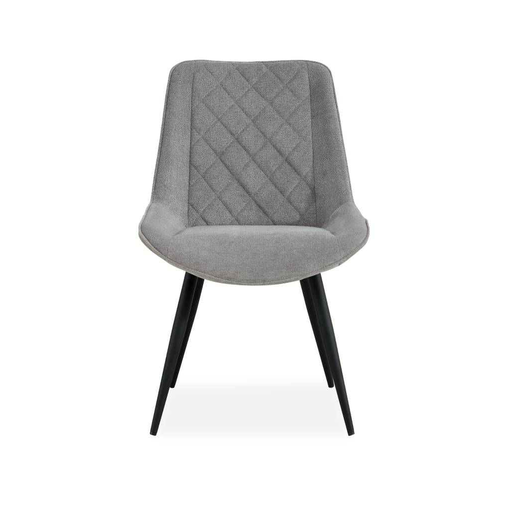 VI Gatsby Fabric Upholstered Metal Leg Dining Chair